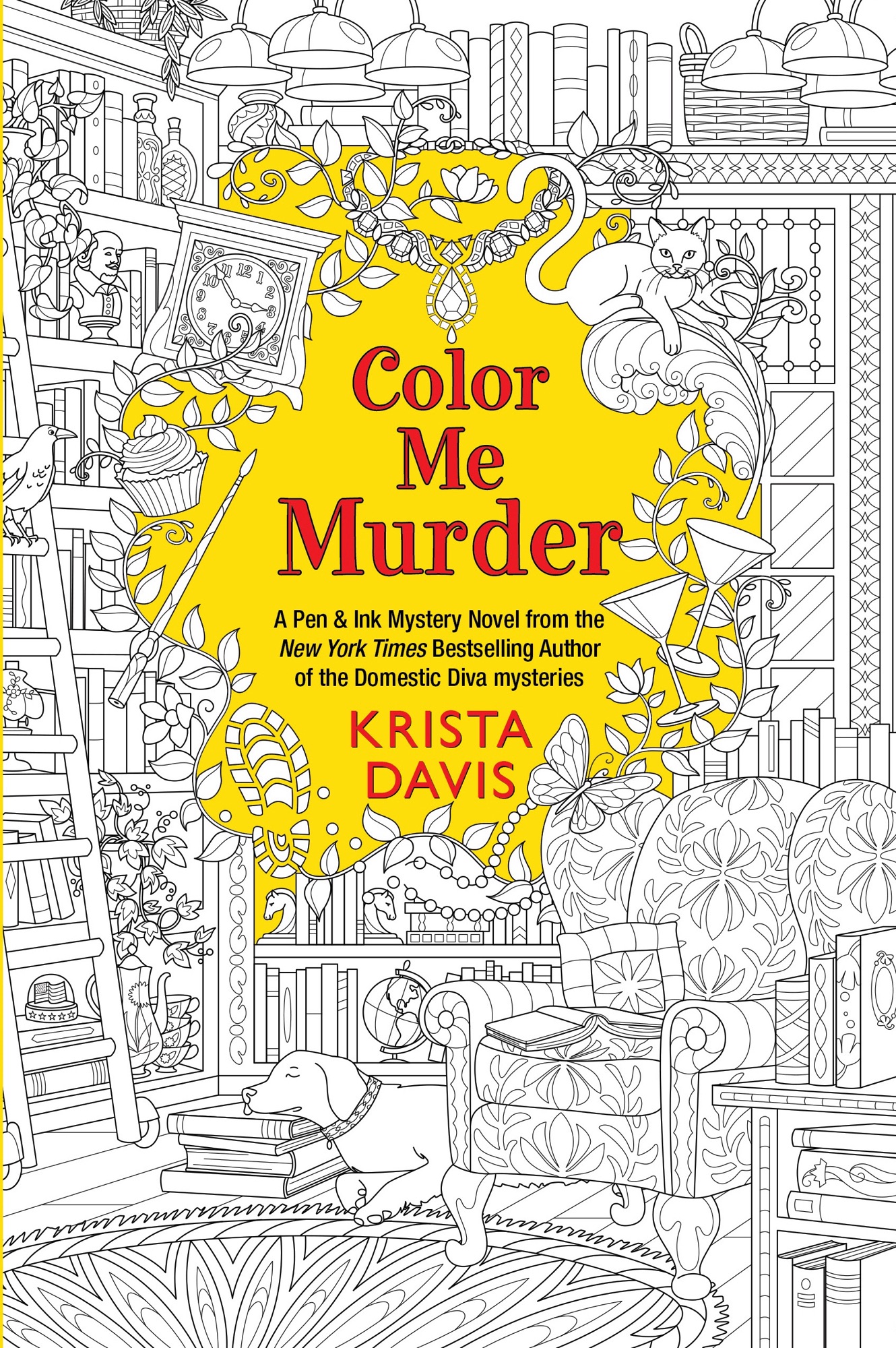 Color Me Murder mystery novel with back and front covers you can color